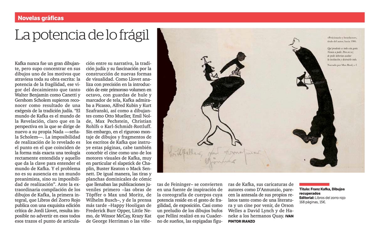 IvanPintorIran's tweet photo. Encuentros, Suplemento de Cultura Diario de Tarragona, 24/6/2023 #visualnovel #visualbook #Kafka #drawing #drawingart @LibrosZorroRojo #jordillovet https://t.co/fRXUHPfeYt