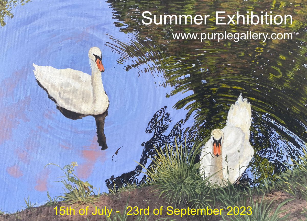 We are opening our Summer Exhibition this coming Saturday. Do pop along and see some amazing work by some brilliant artists. We will also be hosting a stone carving demonstration with Viv Astling RBSA. The wine will be flowing with some fun and laughter! purplegallery.com