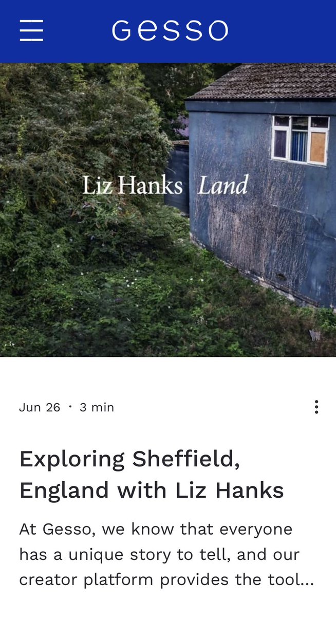 Thanks to <a href="/gesso_app/">Gesso</a> for the blog feature 🙌 If you are thinking of making an audio walk Gesso is brilliant, highly recommend! Read the article here: gesso.app/blog My audio walk is available here: hudsonrecords.ffm.to/land <a href="/hudson_records/">Hudson Records</a>