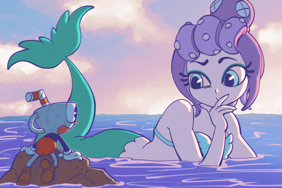 djvdj_GAME's tweet photo. #Cuphead #Calamaria https://t.co/o4NSt7ToUp