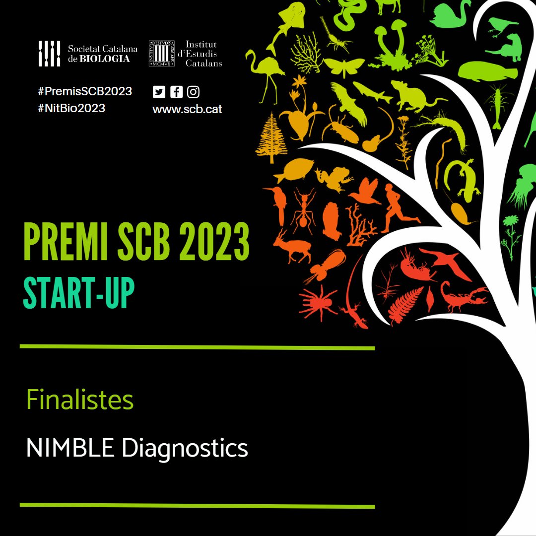 SCB_iec's tweet image. 🏆Per últim, us presentem el finalista del #PremiSCB2023 a l’#StartUp. Enhorabona!
📢 NIMBLE Diagnostics @nimblediagnostics
🔗 dxnimble.com

#NitBio2023 @iec