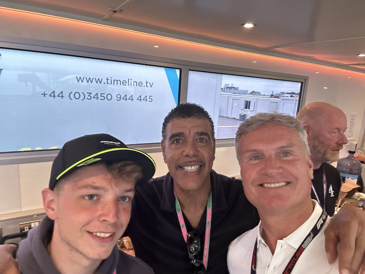 In the <a href="/Channel4/">Channel 4</a> meeting <a href="/SilverstoneUK/">Silverstone</a> with <a href="/therealdcf1/">David Coulthard</a> &amp; my nephew Brad 🏎️