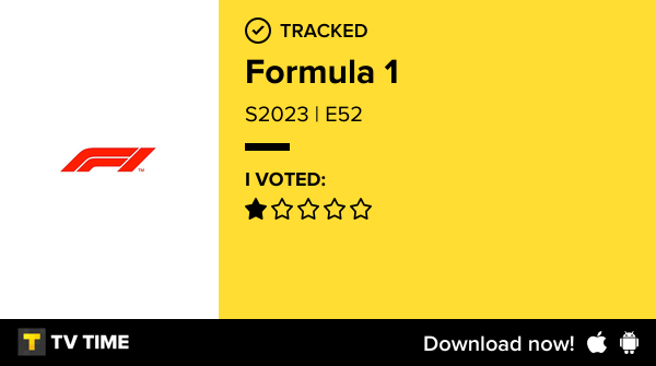 paritoshmitra's tweet photo. I've just watched episode S2023 | E52 of Formula 1! https://t.co/utLGirhdh7 #tvtime https://t.co/NGareXBZxl