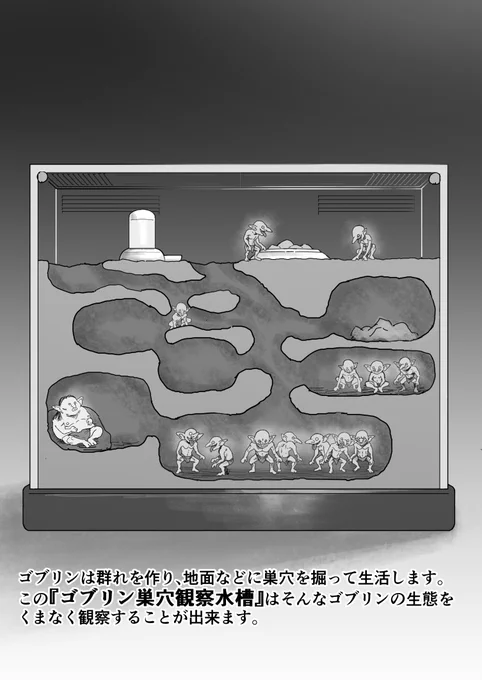 ゴブリンの巣穴にメスを入れて観察してみよう。 