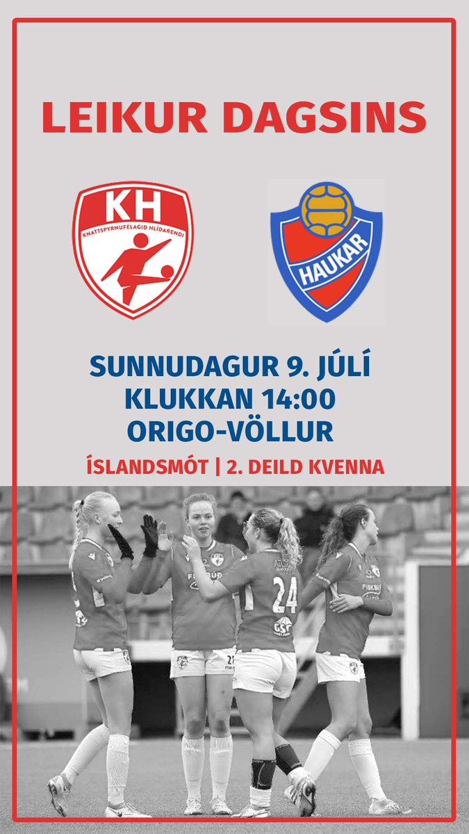 You guessed it… gameday! 

KH-Haukar í 2. deild kvenna 14:00 á Hlíðarenda. Bongó og engin afsökun til að mæta ekki ☀️

Zzzzjáumzt þar! #KHnation #play2inspire