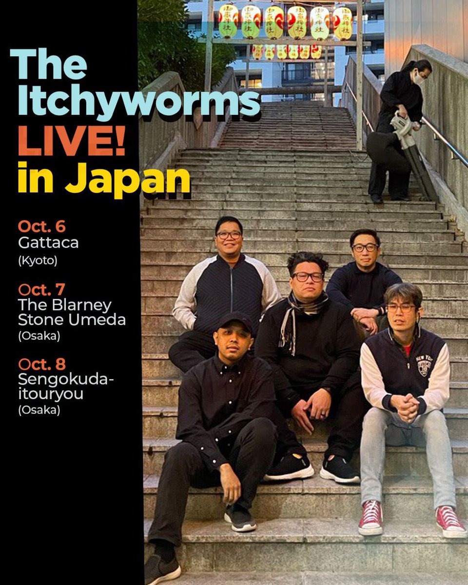 Ang Kyot-o! ☺️✌🏼 
Tutugtog ulit ang <a href="/theitchyworms/">The Itchyworms</a> sa Japan!!! 🇯🇵
O,saka na lang yung mga ibang detalye ha? 😉👍🏼

#itchywormsOsaka2023
#itchywormsKyoto2023