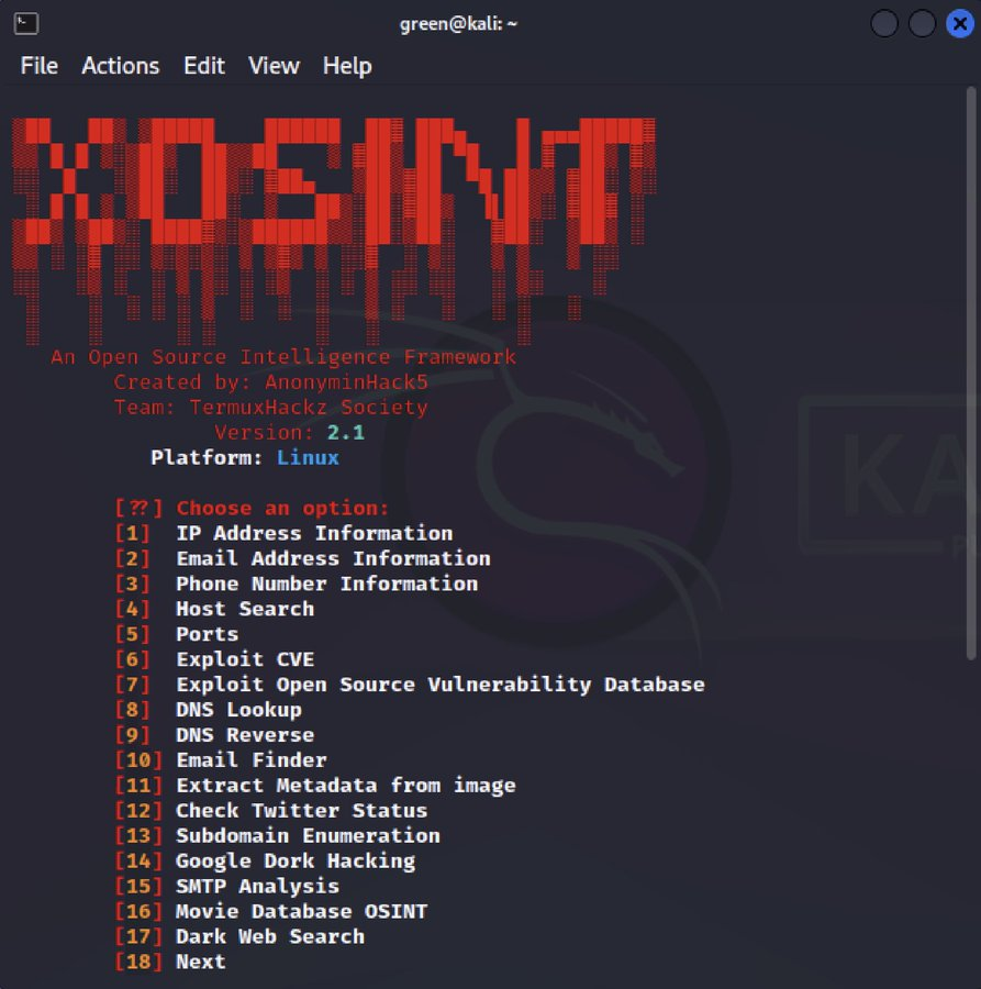 AnonymousH4ck35's tweet photo. Do you have different OSINT tasks?  Try X-Osint, a #tool with many handy information-gathering modules.  
https://t.co/JII71kpOqc

@AnonymousH4ck35

#OSINT #reconnaissance #ThreatIntel #CTI #cli #infosec #investigation #intelligence #DFIR #BlueTeam #cybersecurity https://t.co/wHmOEidENF