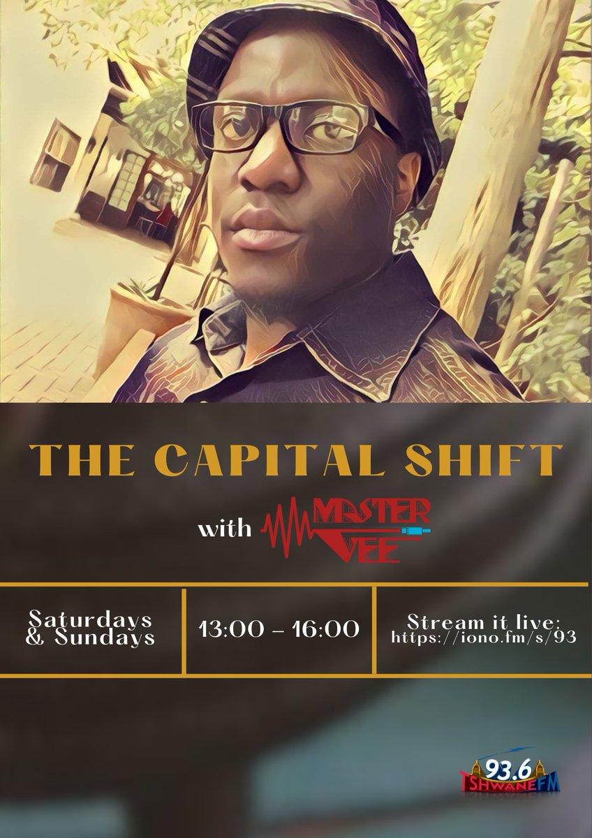 TshwaneFm936's tweet photo. The best way to enjoy your Sunday lunch is to listen to some Smooth, Soulful and Alternative Sounds. 

#TheCapitalShift with your trusted radio soldier, @MasterVeeSA, from 1pm to 4pm

Tune into 93.6FM or stream worldwide on https://t.co/pN91f08jh7

#936Weekends
#Adiremzala https://t.co/8F0a3dvE7v