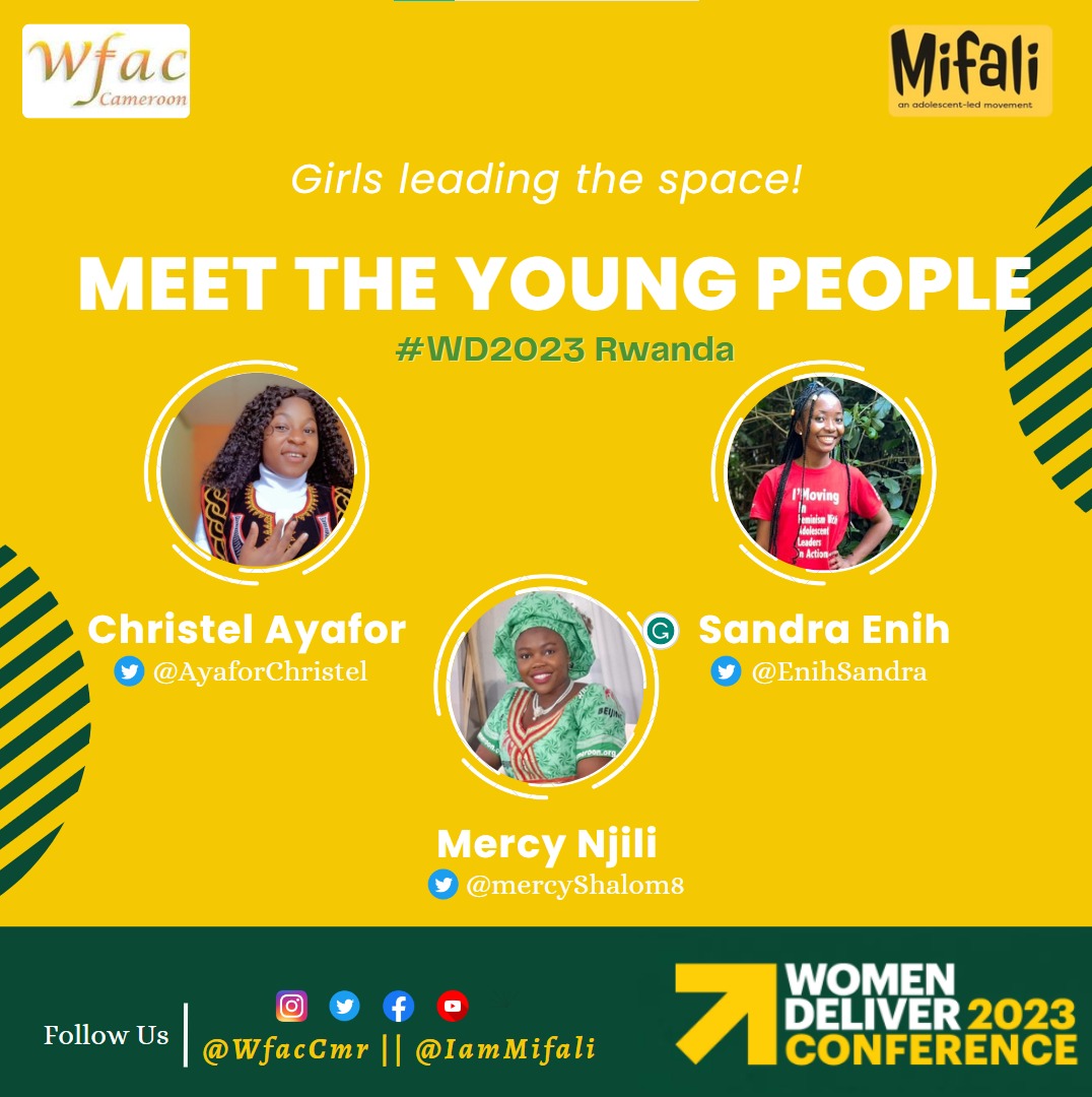 Stay tuned as we are heading to the #WD2023 Kigali, Rwanda with this delegation of young girls from Cameroon who are changing the narratives about inclusiveness of the voices of girls in their communities.