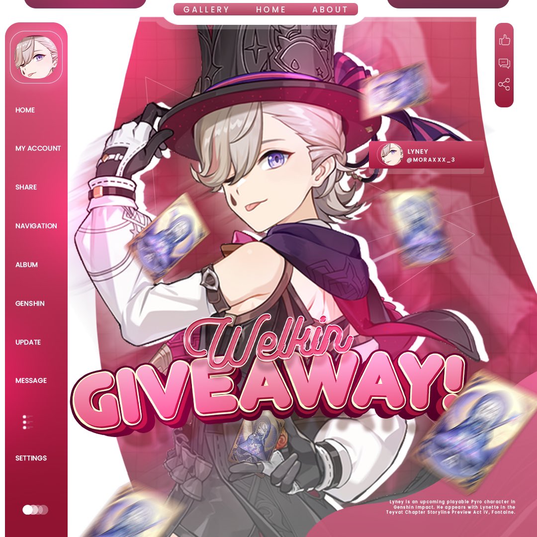 Moraxxx_x3's tweet photo. Genshin Giveaway 

• Follow me 
• Rt&amp; like (include uid) 
• 2 welkin (random) 

Ends tomorrow , goodluck https://t.co/xxFcvHtXoV