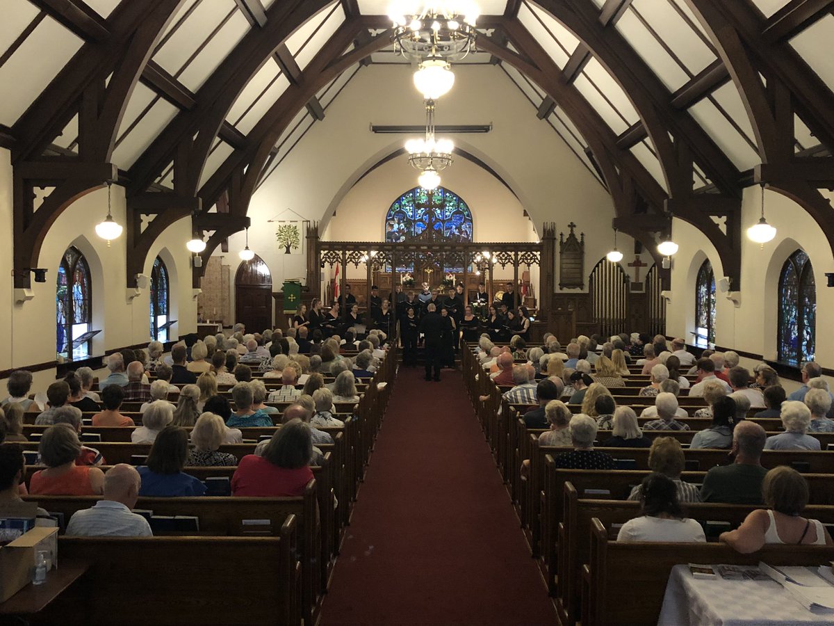 ValleyAnglicans's tweet photo. Thank you to the more than 200 people who joined us for a Celebration of Choral Music with The Choir of @christs_college Cambridge. What a glorious evening of sacred music in the Ottawa Valley…and we treated the choir to a Valley spread complete with shenanigans before the show! https://t.co/4z00VDP9YB