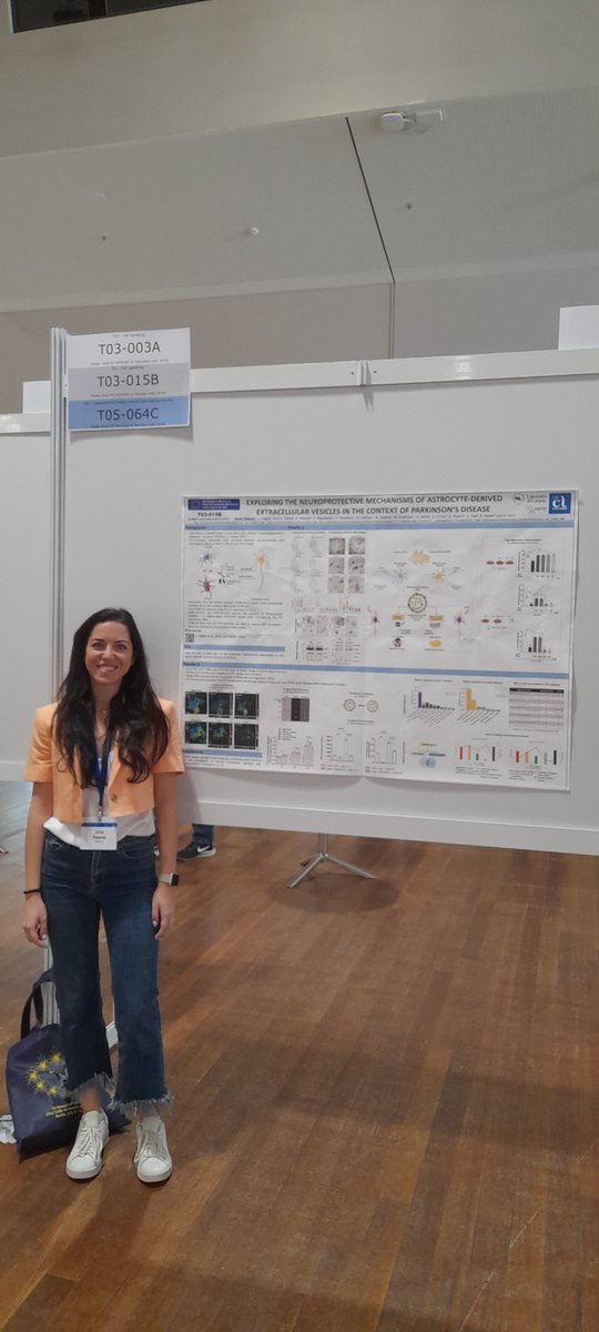 NNZ79's tweet photo. If you are keen to know more about astrocyte-derived extracellular vesicles in Parkinson’s disease, Greta is waiting for you at poster T03-015B...

#glia2023 #Unict #Biometec #ConIlSud #ExtracellularVesicles #Astrocytes #Parkinson’s https://t.co/lGPeAr0nXi