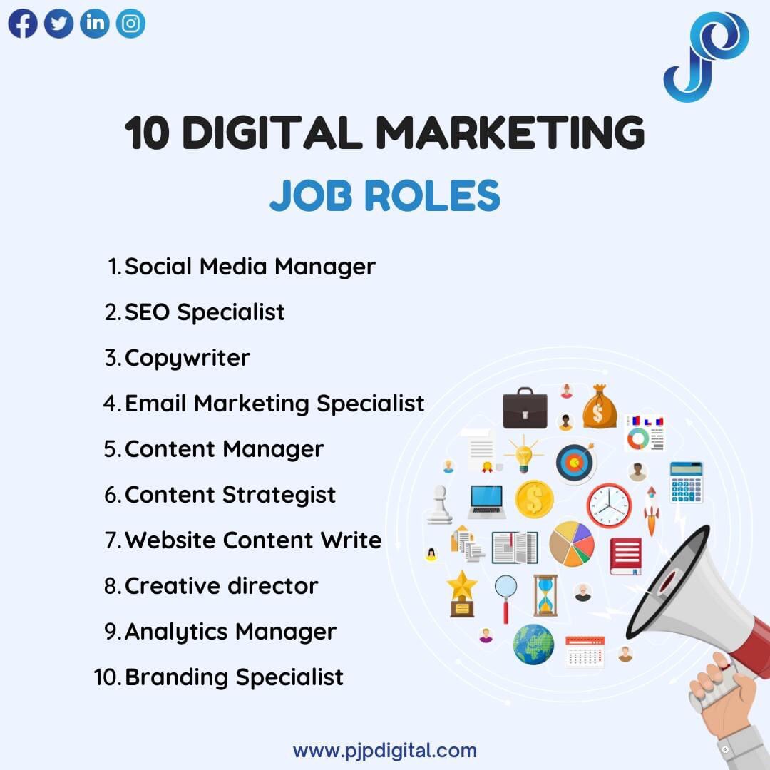 🌟 Discover the best digital marketing job role! 📈 💼 Join PJP Digital as we dive into the exciting world of digital marketing careers.Are you ready to level up your career? Let's get started! 💪 ✨ #PJPDigital #DigitalMarketingJobs #CareerGoals #MarketingIndustry