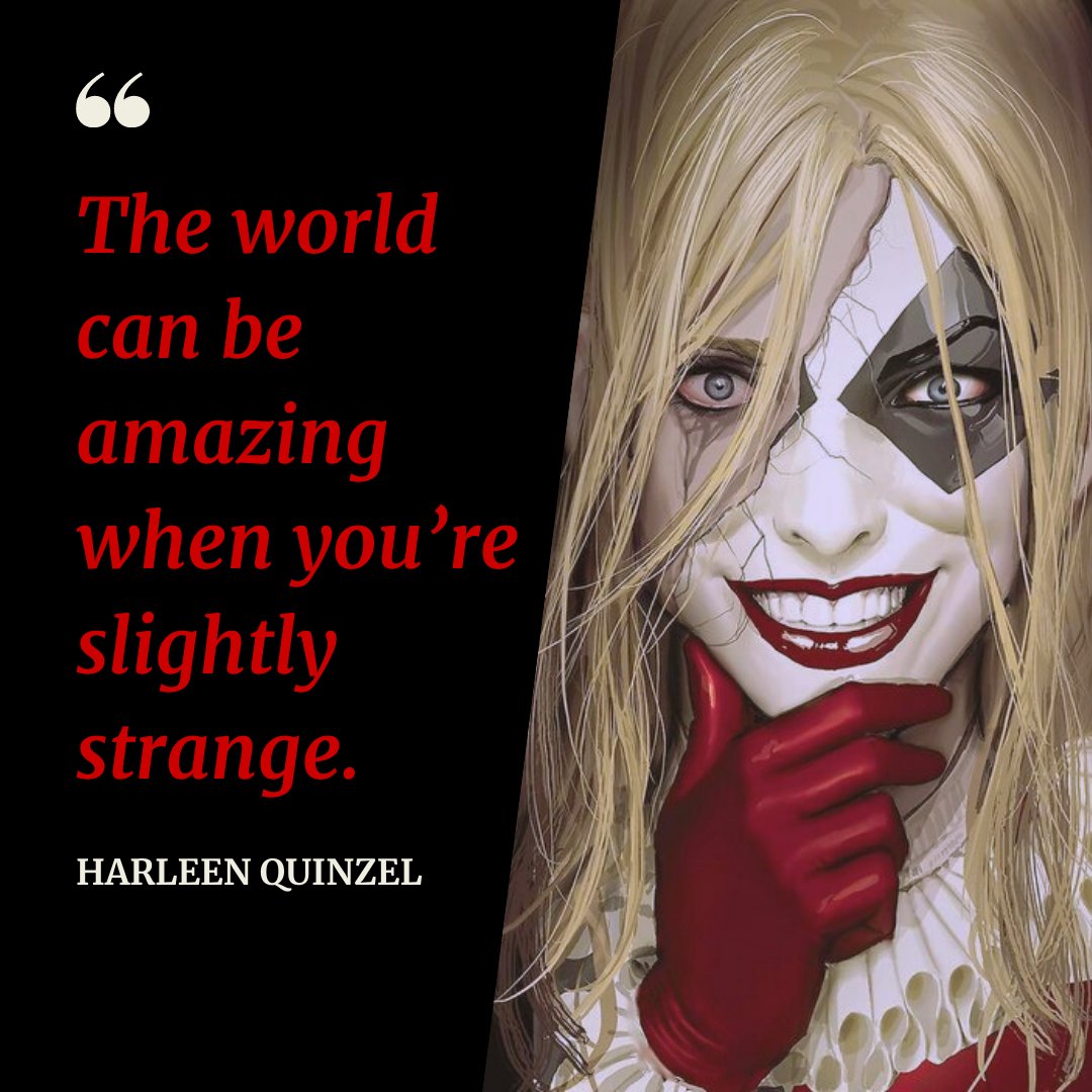 Never stop being slightly strange, the world needs it.

#AmazingWorld
#SlightlyStrange
#UniquePerspective
#ExtraordinaryLife
#UnconventionalThinking
#WonderfullyWeird
#QuirkyAdventures
#OutoftheOrdinary
#UnexpectedBeauty
#HarleyQuinn
#CuriousMinds
#EmbraceYourUniqueness