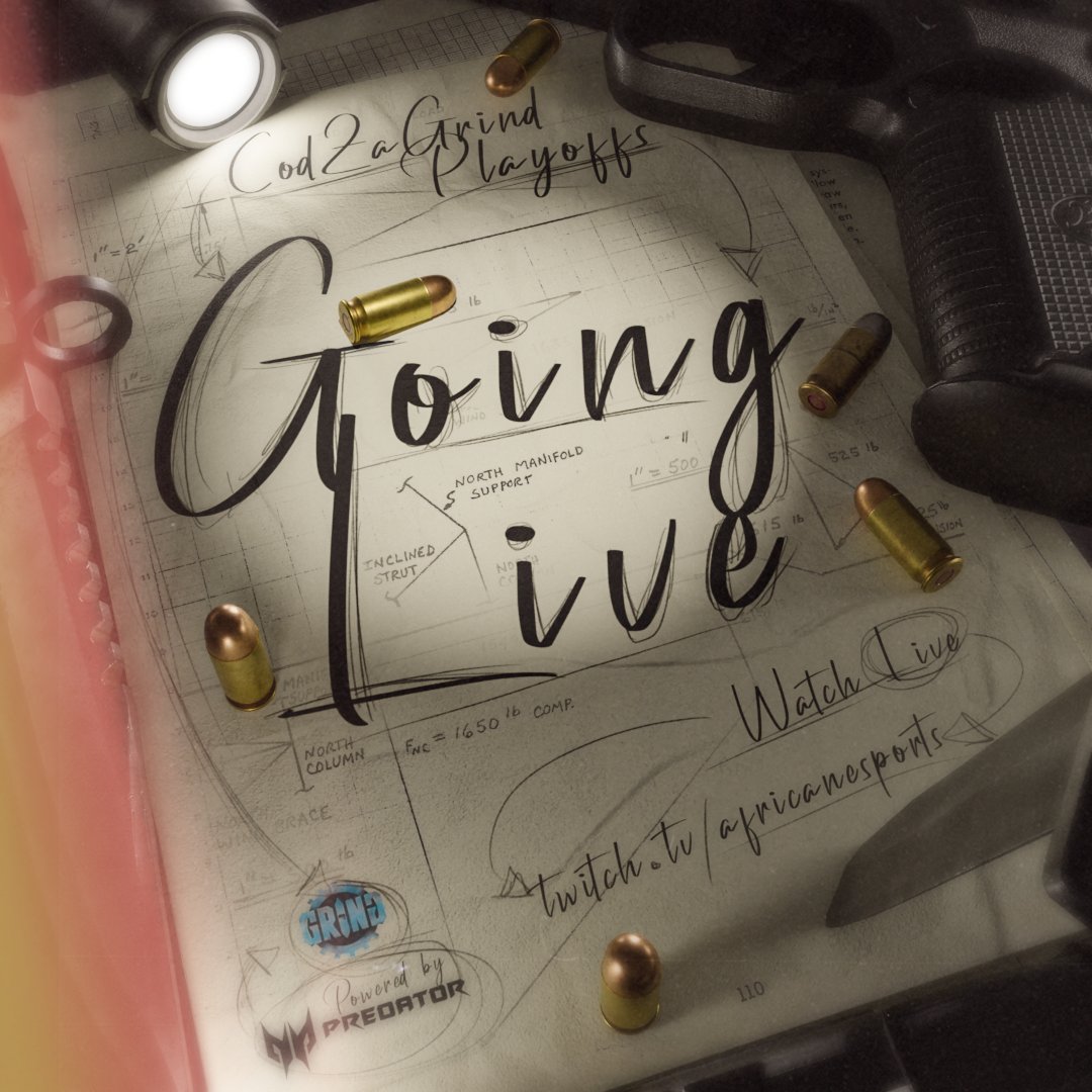 #CODZAGrind Championship Sunday powered by <a href="/PredatorAfrica/">Predator Gaming ZA</a> kicks off at 14:00!

Our first match we will see <a href="/MonarchRealm/">Monarch</a> take on LFO in a do or die matchup. Followed by <a href="/Astra_Infinite/">Astra Infinite™</a> vs <a href="/Aerial_Gaming_/">Aerial Gaming</a>.

🎙️Casters: <a href="/CptTrout/">Connor Hofmeyr</a> + <a href="/DaddyCOolZA/">Daddy_COol</a> 

📺Stream: twitch.tv/africanesports