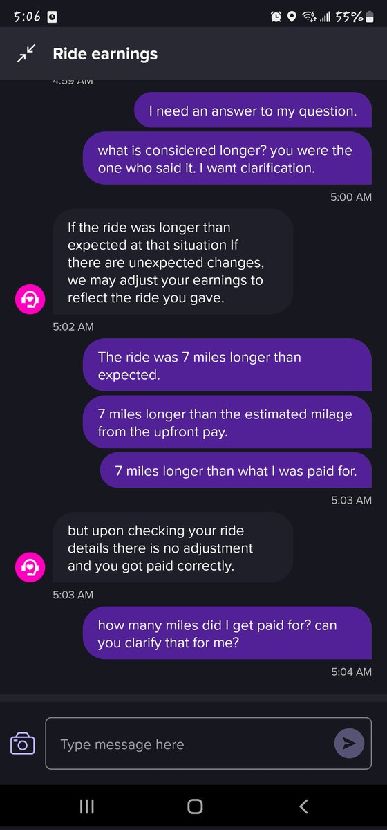 mmarsha49's tweet photo. @davidrisher @AskLyft @exposelyft @AskLyft @davidrisher @exposelyft 
So does lyft just spin a wheel and that's how they decide on the upfront pay, and the rules that go along with that? 
At this point, it isn't even about 7 miles, it's about you not paying your drivers fairly. https://t.co/lPjmh4rlZs