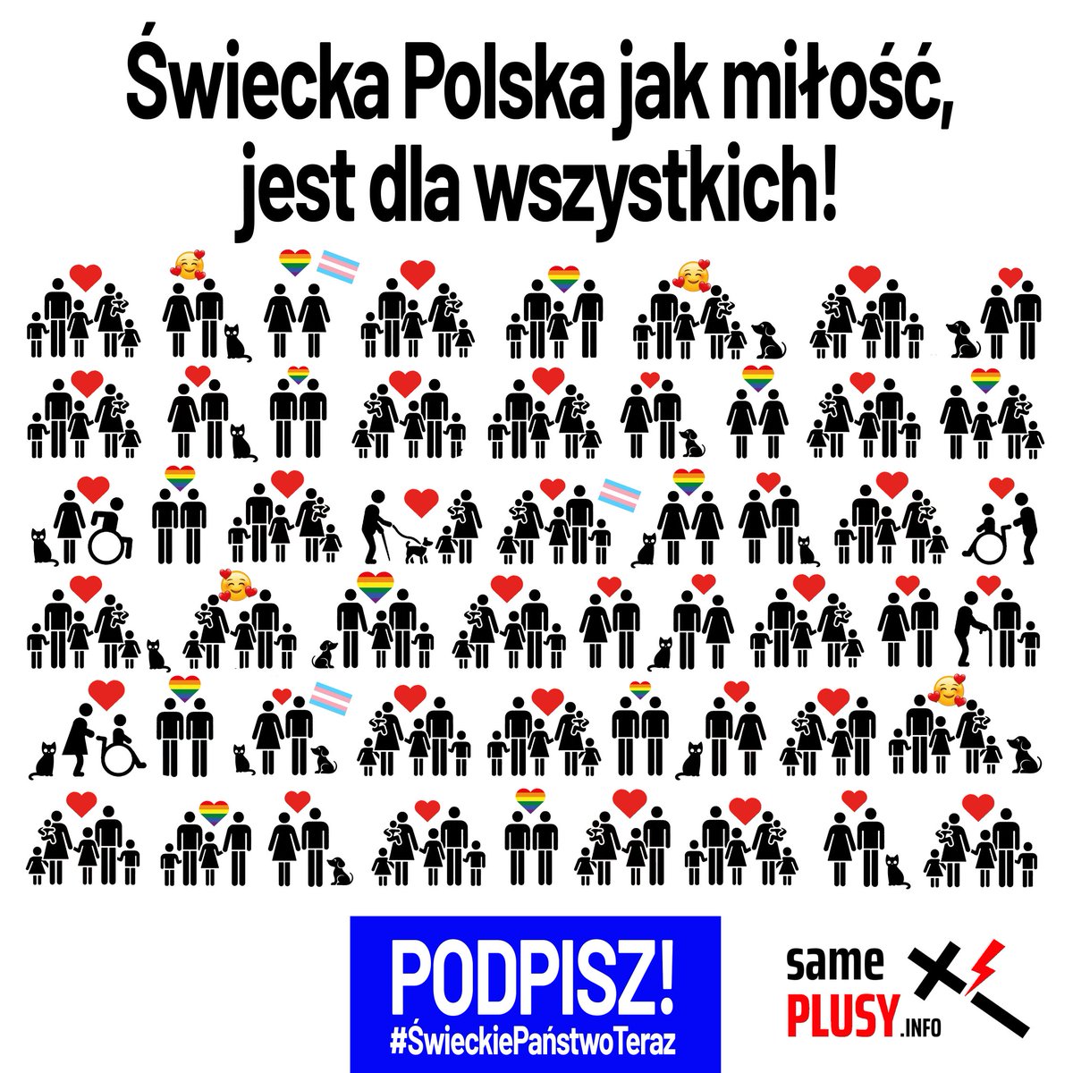 BozenaPrzyluska's tweet photo. #SłowoNaNiedzielę
Świecka Polska jak miłość, jest dla wszystkich! 
PODPISZ I UDOSTĘPNIJ‼️ https://t.co/d8T0f0WaXG
     
#ŚwieckiePaństwoTeraz!
🇵🇱🇪🇺♀️🏳️‍🌈🌍
#SamePlusy #ŚwieckiePaństwo #StrajkKobiet https://t.co/m9nZ4uEBBR