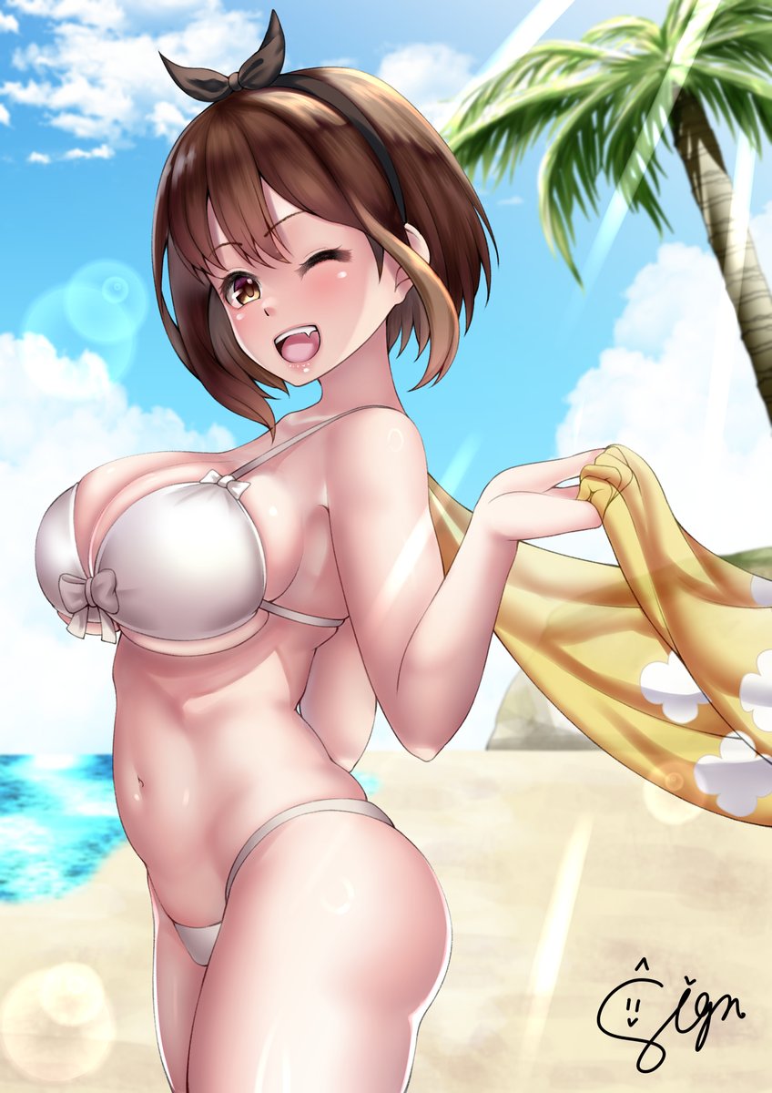 アニメも始まったので水着ライザ描きました! 