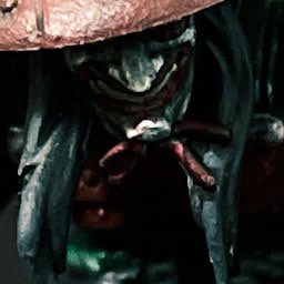 Brushchewer's tweet photo. Here's Otto. His pose and mask reminded me of Negan. Not watched the Walking dead but have seen the infamous scene.
As such he's got a little friend on his base who is... worse for wear shall we say.
#malifaux #miniatures #tenthunders #ototo #painting https://t.co/DjQ1pe2lXx