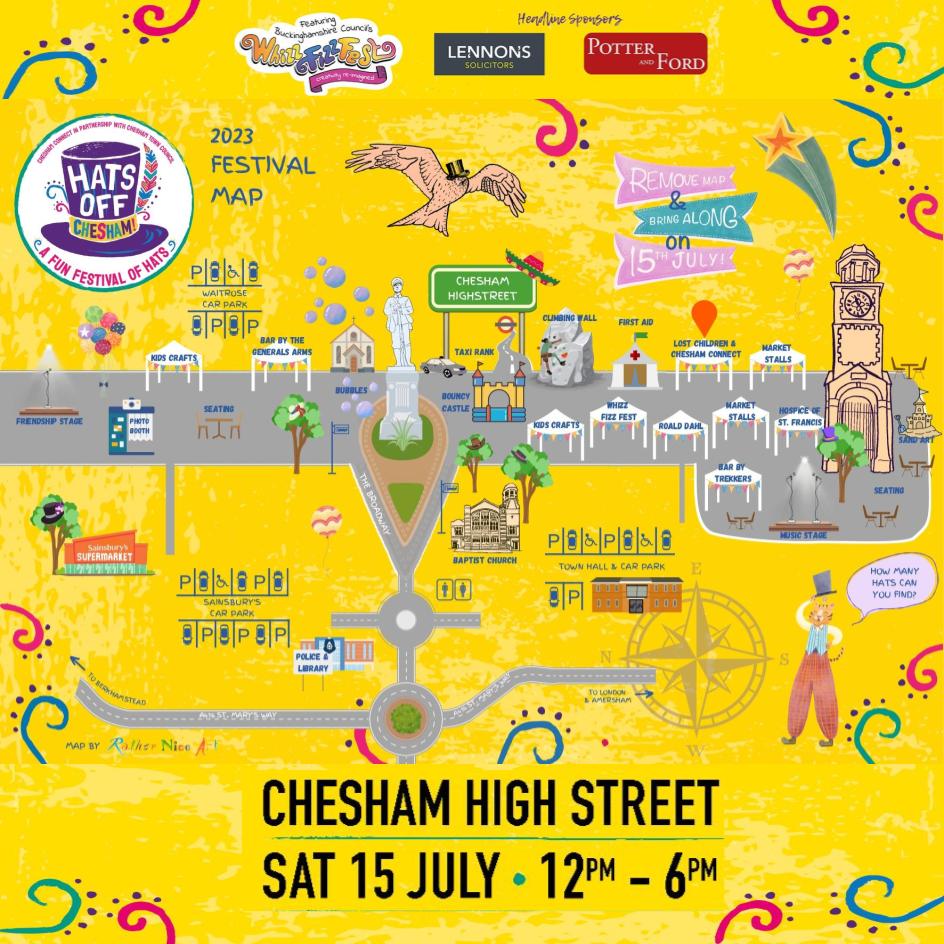Hats Off Chesham! (@hoc_fest) on Twitter photo Have seen our lovely wraparound on YourChesham or YourAmersham? Inside is our Festival Map. We couldn't fit everything on - there's just too much - but it will help you find your way around. Thanks to Mick and Cliff!
<a href="/LennonsSols/">Lennons Solicitors - #Buckinghamshire #Law</a> <a href="/potterandford/">Potter & Ford</a> <a href="/WhizzFizzFest/">WhizzFizzFest</a> #HOC23 Have seen our lovely wraparound on YourChesham or YourAmersham? Inside is our Festival Map. We couldn't fit everything on - there's just too much - but it will help you find your way around. Thanks to Mick and Cliff!
<a href="/LennonsSols/">Lennons Solicitors - #Buckinghamshire #Law</a> <a href="/potterandford/">Potter & Ford</a> <a href="/WhizzFizzFest/">WhizzFizzFest</a> #HOC23
