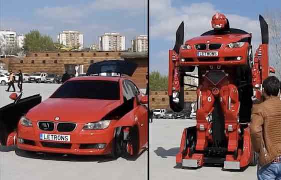 WORLDSTAR's tweet image. They Got A Real Life Transformer Created Using A BMW 3 Series! worldstar.com/videos/wshhh9c…