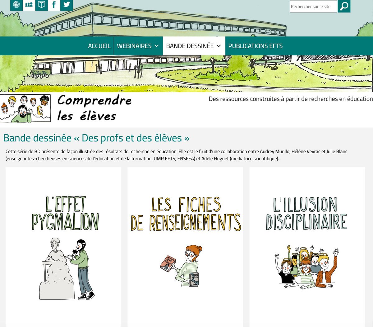 éduscol Lettres (@eduscol_lettres) on Twitter photo 🧑🏫 #Rentrée2023 | Prise de contact
🔶 Nouvel enseignant ? Envie, tout simplement, d’envisager sereinement le premier contact avec les élèves ? 3 BD de l’<a href="/ENSFEA_Toulouse/">ENSFEA Toulouse</a> vous guident dans les premières étapes de la relation
👉 comprendreleseleves.ensfea.fr/bande-dessinee/ 🧑🏫 #Rentrée2023 | Prise de contact
🔶 Nouvel enseignant ? Envie, tout simplement, d’envisager sereinement le premier contact avec les élèves ? 3 BD de l’<a href="/ENSFEA_Toulouse/">ENSFEA Toulouse</a> vous guident dans les premières étapes de la relation
👉 comprendreleseleves.ensfea.fr/bande-dessinee/