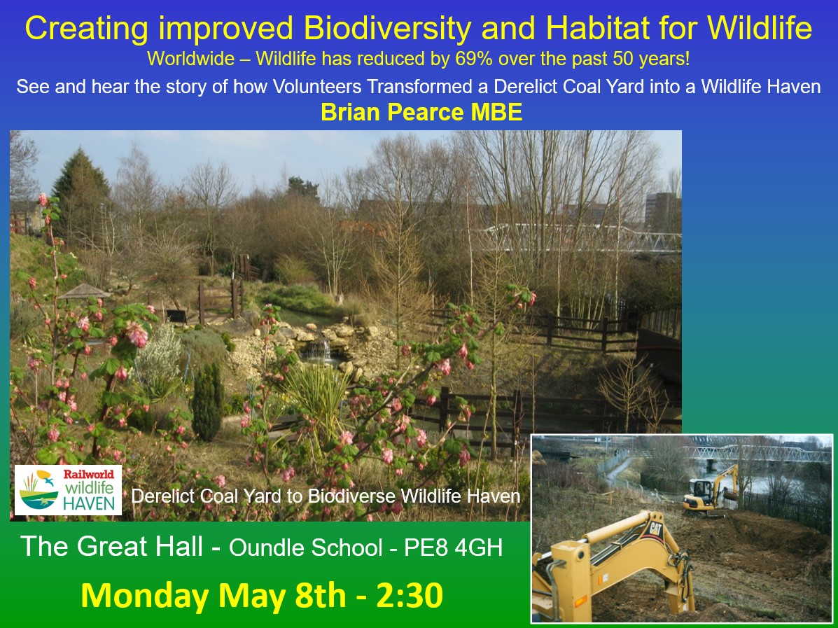 We give presentations about the 'Railworld Wildlife Haven' - The companies, groups and individuals that have helped the Volunteers progress.. We have given presentations to many, just completed one to 6th Formers at the Oundle School - How proud we were!  #community #proud