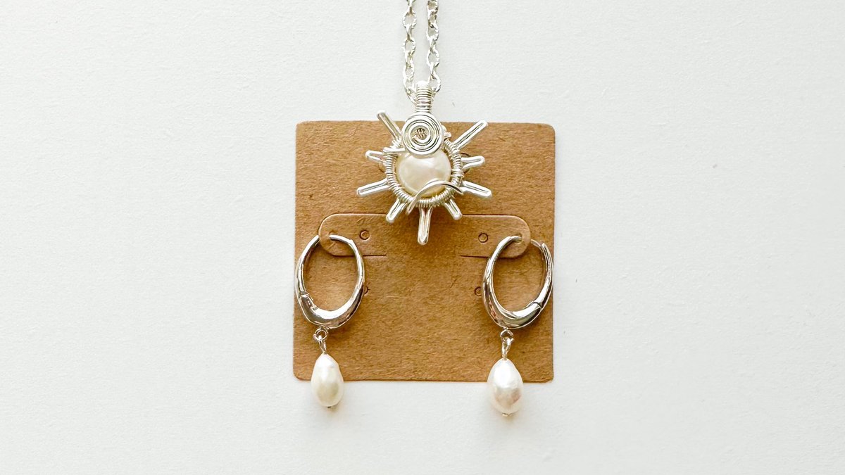 pearly matching earrings &amp; pendants 🐚🌝

these are part of the mildhippie x lunagirljewelry collab collection ✨
~ coming July 14th at 8pm eastern time <3