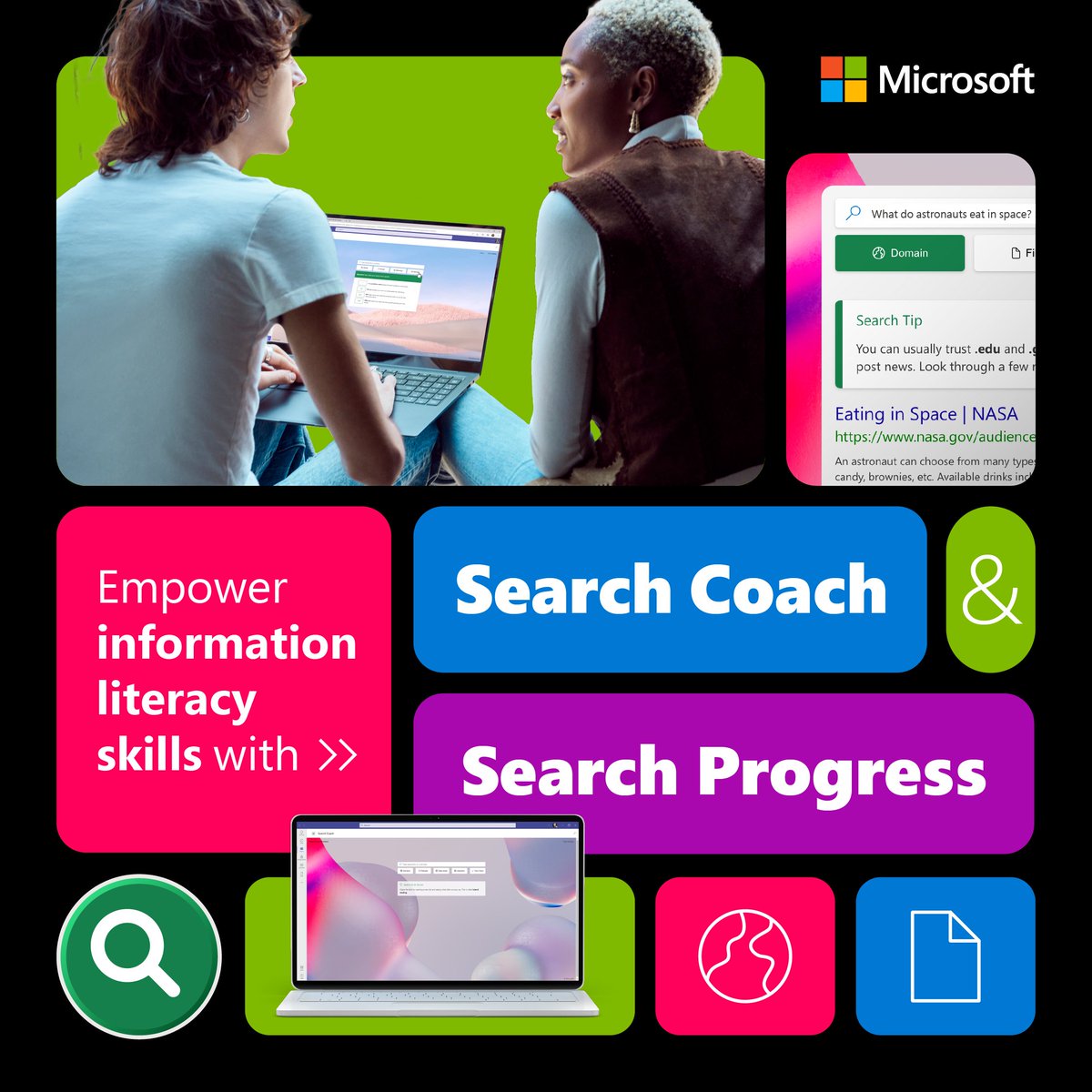 Did you know only 1 in 10 students can distinguish between fact and opinion online?

Start this module to discover how these Learning Accelerators can help students identify reliable resources through any search engine. msft.it/6011gIuht

#MicrosoftEDU
