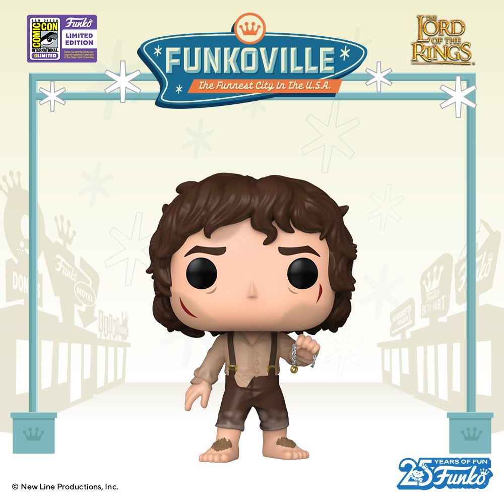 OriginalFunko's tweet photo. SDCC exclusive Pop! Frodo™ is carrying the weight of the One Ring™ into your The Lord of the Rings collection. Will you be able to intercept Pop! Frodo in time? #SDCC2023 #conventionexclusive #Funkoville2023 https://t.co/V0NsZgpcUM