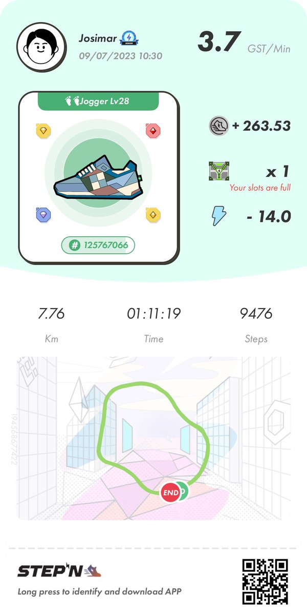 Josimar00395329's tweet photo. Day 7 - Week and challenge finished. A cleaner week for the world! 👟🏃🏼♂️📈!#STEPN + #STEPNProtect + #STEPNplanet @CleitonSneaker @LorenaR89552742 @YgorDublin @larisantosbe https://t.co/DKc2FeNRrD