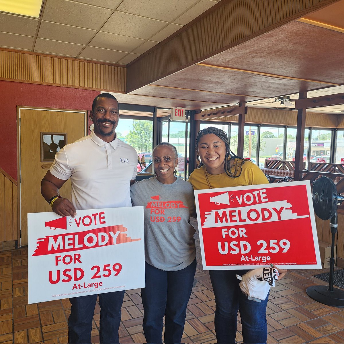Brandon J Johnson and I are super excited to support Melody McCray-Miller USD 259 At-Large!! The most important race for me is the school board race. We need common sense, consistent passion, and experienced steady leadership.
Support by donating today melody4usd259.com