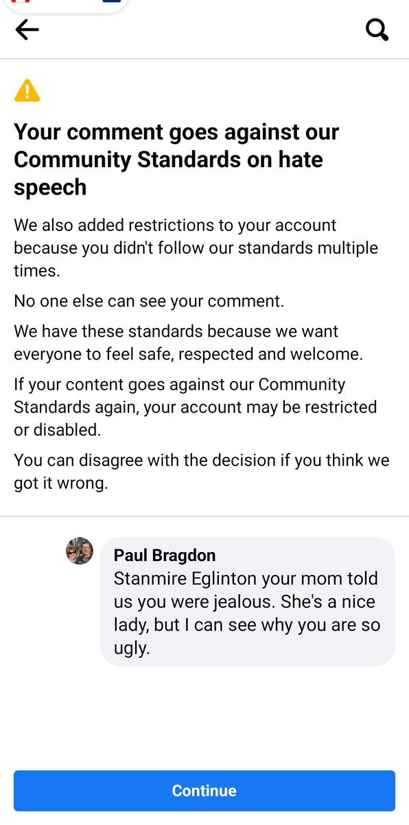 The more time I spend on Farcebook and the more I get bans for stupid stuff, the more I appreciate Twitter. Long live Elon Musk.