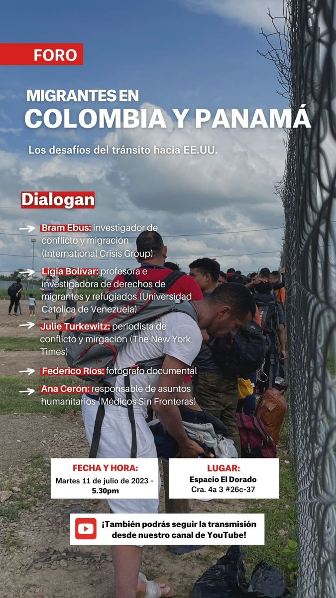 ligiabolivar's tweet photo. Para quienes están en Bogotá. Esta actividad organizada por @MSF_Colombia puede ser de interés. Además, hay una exposición fotográfica en la galería que vale la pena. Si no estás en Bogoitá, puedes seguir el panel por el canal YouTube de MSF.
Dirección correcta: Cra. 4A #26C-37 https://t.co/0pqNC1JETB