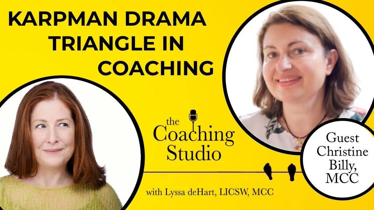 What is the #Karpman Drama Triangle? Listen in or watch to find out how a coach can use the model to inform their curiosity and build their own courage. Guest Christine Billy shares with us! The #podcast for #Coaches about Coaching Mastery. 

 bit.ly/3XEmTKX 

#icfcoach