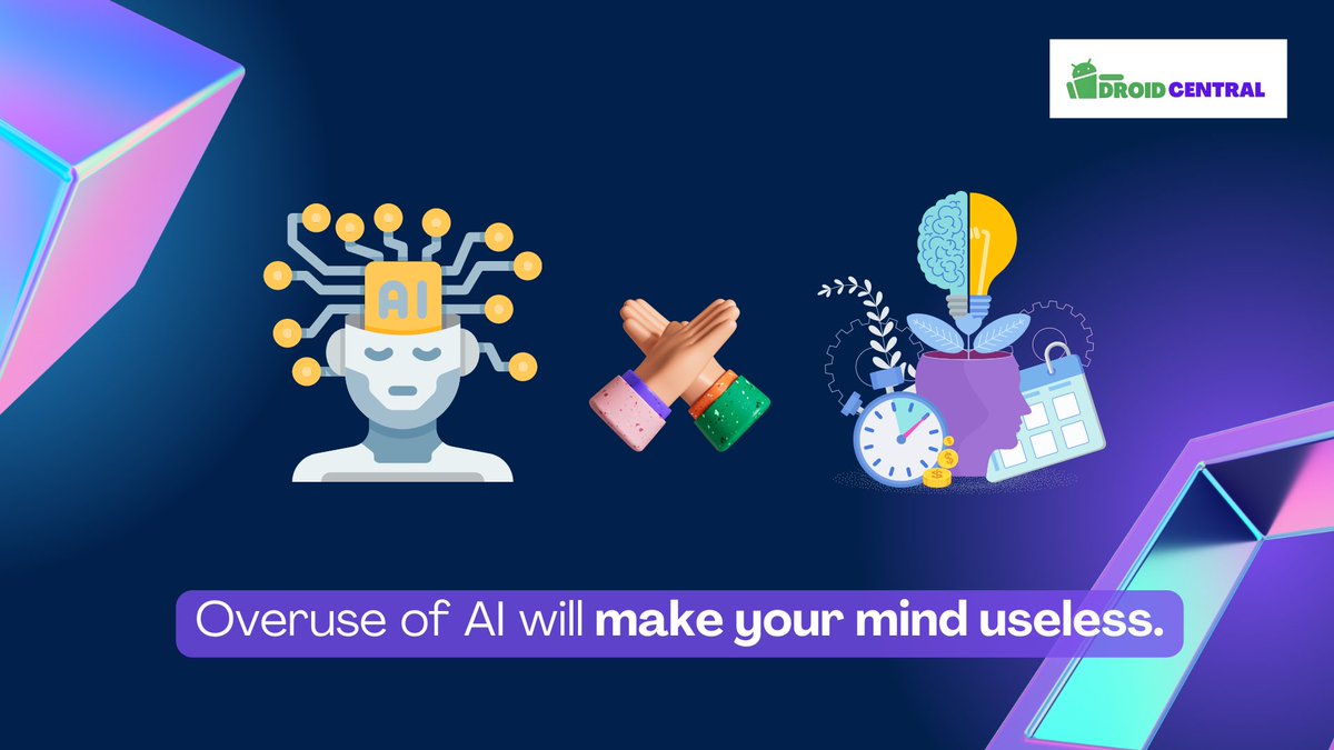 AI can prove to be very useful for humanity but it can also become the reason for the decline in the thinking power &amp; creativity of humans.

Read our latest post which explains this topic in depth.

Read Now: droid-central.com/overuse-of-art…

Please Retweet🔁

#ArtificialIntelligence #AI
