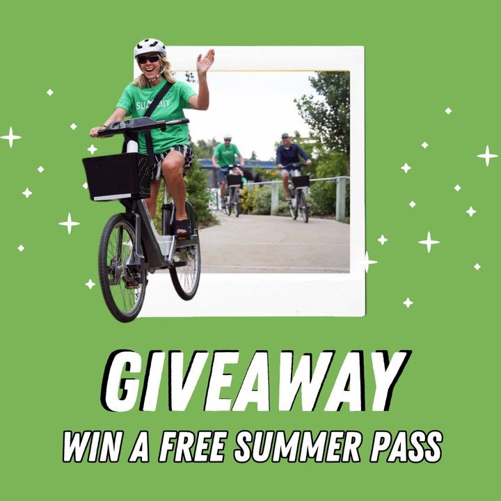 In honor of the opening week for the 2023 Season, we want to see YOU out and about using Summit Bike Share!

Submit your pictures or videos at bit.ly/sbsopen23 for the chance to win a FREE summer pass to Summit Bike Share!

 Submissions are due Monday, July 10 at 5 PM.