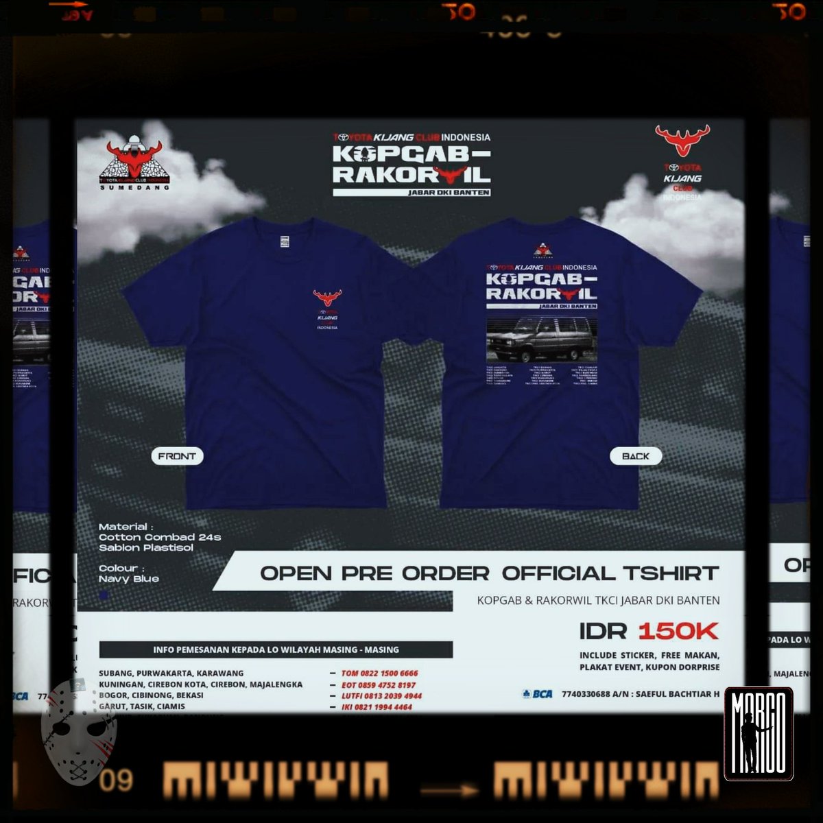 Don't Forget To Remember Genkz!!! 

Sabtu, 29 July 2023
KopGab [TKCI] Jabar - DKI - Banten 
Lokasi: Wisata Air Gajah Depa - Sumedang 

#TKCI 
#ToyotaKijangClubIndonesia 
#SupportOurClub 
#FamilySupportFamily 
#Patentz™ 
#BravoTKCI