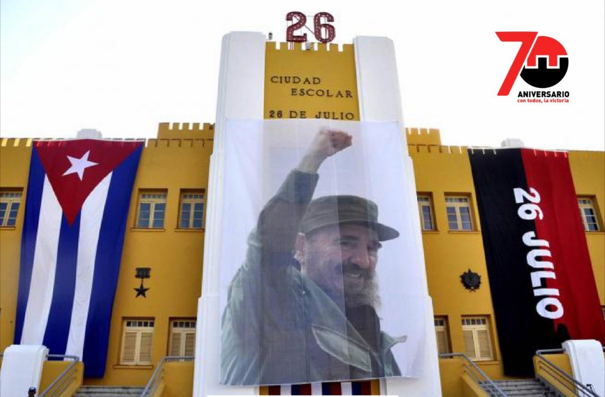 Como dijera #Fidel el 26 de julio de 1973: "El Moncada nos enseñó a convertir los reveses en victoria... ya nada pudo detener la lucha victoriosa de nuestro pueblo". #70Moncada #ConTodosLaVictoria