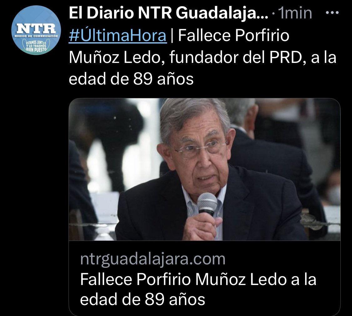 Puebla_OutOfCtx's tweet photo. En la Perla Tapatía ya andan matando a don Cuauhtémoc Cárdenas, bajo el nombre de Porfirio Muñoz Ledo. 

@NTRGuadalajara 😅 https://t.co/cdFNT68n8G