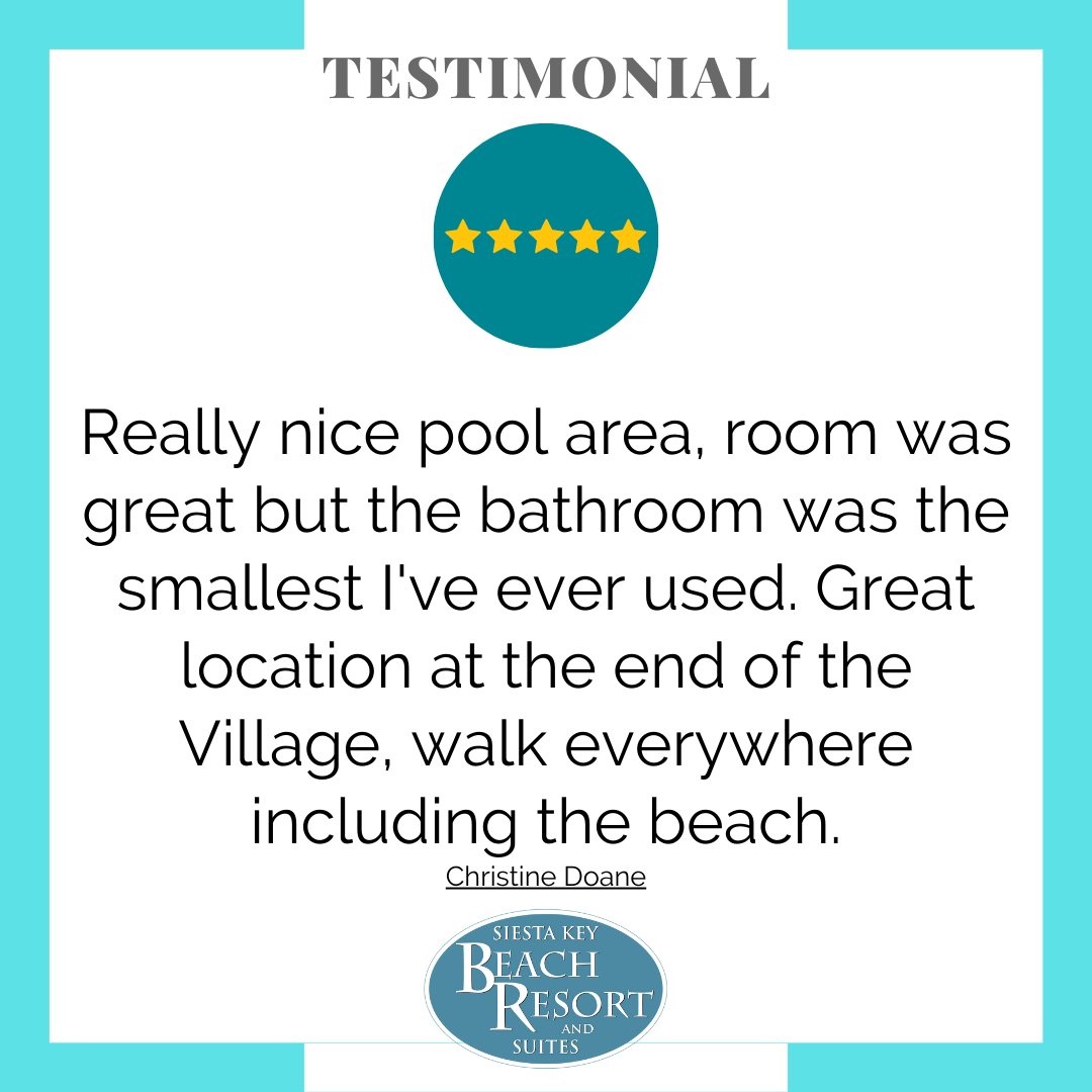 KeySuite's tweet image. Thank you for the review and we do take all our comments into consideration. Hope you will visit us again.
💻 siestakeybeachresortandsuites.com
📞 941 349 3211
#sarasota #siestakeyrentals #siestakeybeach #siestakey