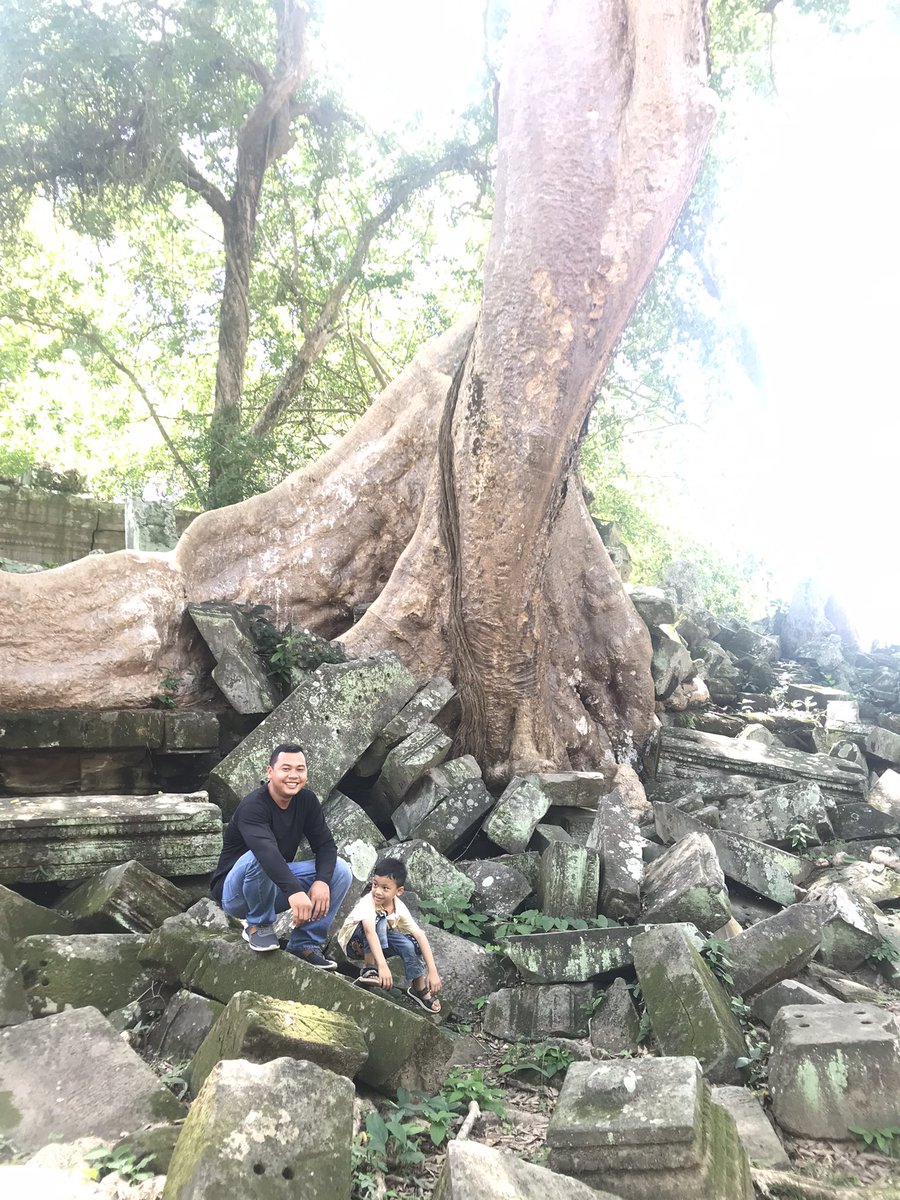 With my son and big tree.