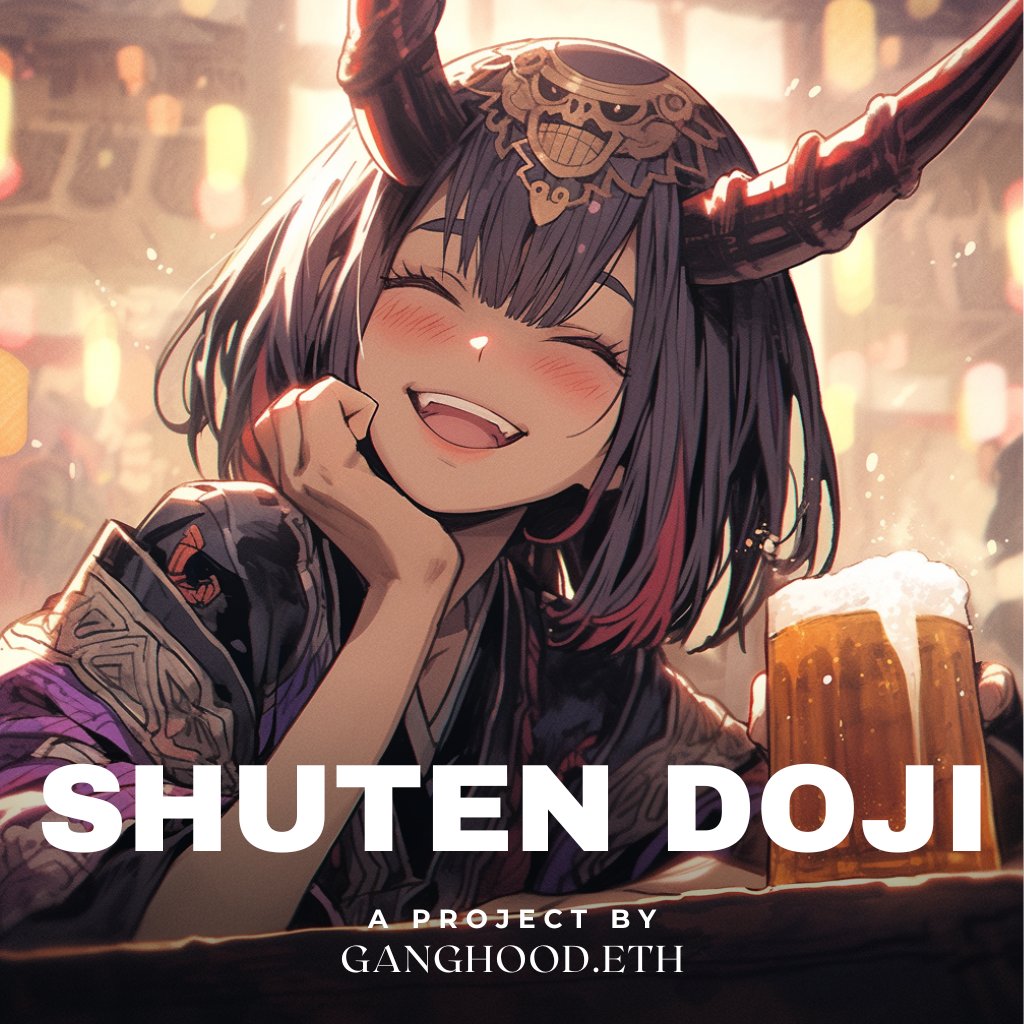 GangHood_Eth's tweet photo. Raise your mug high! - Shuten Doji 🍺

One of the twelve demons safeguarding the Youkai Kingdom. With a direct personality and a love for alcohol, she embarks on a spirited quest, undeterred by any obstacles in her way. Just don't ask her for directions!

$GHD
#Ethereum https://t.co/IQ4T7ntyCO