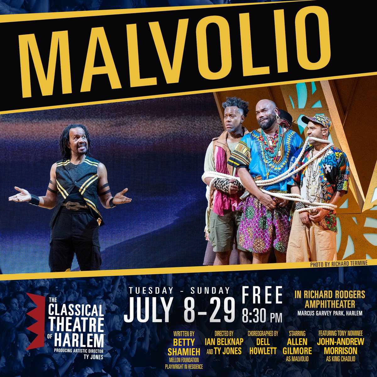 Did you know Twelfth Night made its debut 400 years ago? Malvolio’s revenge has been a LONG time coming! See Malvolio for free this summer! Performances run July 8-29, Tue-Sun, 8:30 PM. RSVP at cthnyc.org/malvolio It’s wartime. A lowborn steward, Malvolio, has risen to the