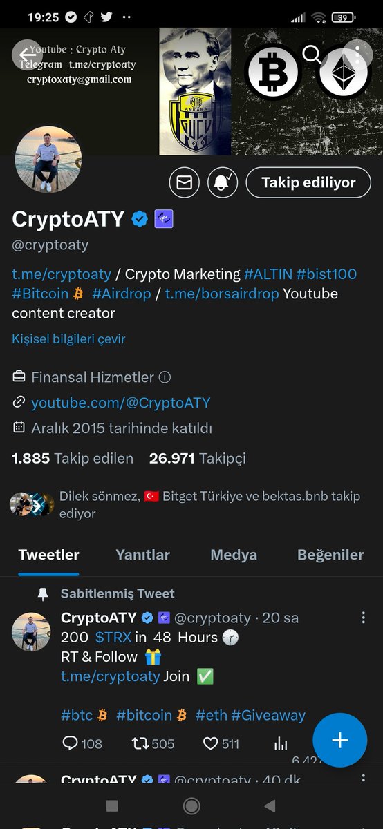 bariscaykaraa's tweet photo. @cryptoaty @CoinTRTurkiye Katıldım Teşekkürler şimdiden @cryptoaty Etkinlik için 
@bektascykr @YukselCaykara https://t.co/AzXBOjVwEi