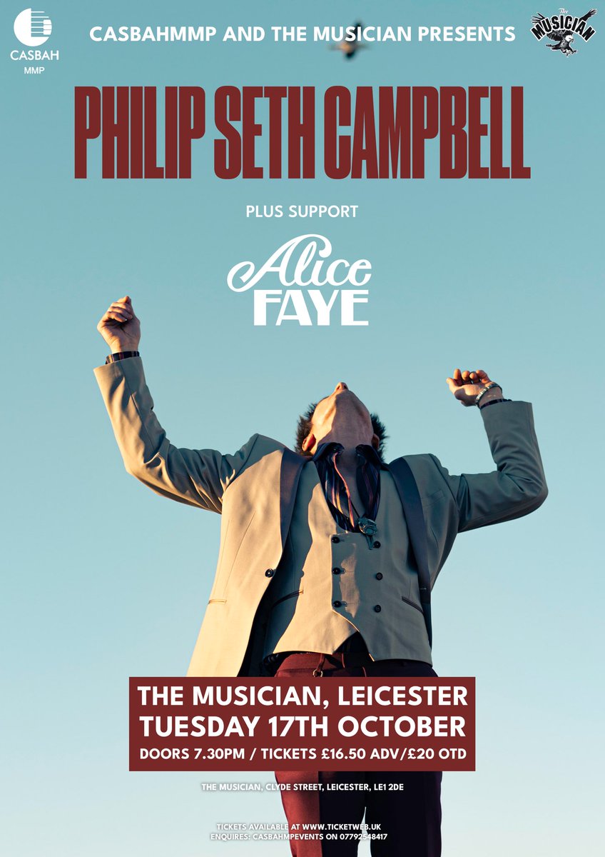 Casbah MMP (@casbahmmp) on Twitter photo Coming up the best in new and emerging #blues and #bluesrock talent at <a href="/MusicianVenue/">The Musician</a> #leicester this Autumn + more with <a href="/CasbahMMP/">Casbah MMP</a> <a href="/BraveRivalBand/">Brave Rival</a> <a href="/thecinellibrot1/">thecinellibrothers</a> <a href="/MusicDomMartin/">Dom Martin</a> @PSCampbellino tickets via <a href="/TicketWebUK/">TicketWeb UK 🤘</a> here: ticketweb.uk/search?q=casba… Coming up the best in new and emerging #blues and #bluesrock talent at <a href="/MusicianVenue/">The Musician</a> #leicester this Autumn + more with <a href="/CasbahMMP/">Casbah MMP</a> <a href="/BraveRivalBand/">Brave Rival</a> <a href="/thecinellibrot1/">thecinellibrothers</a> <a href="/MusicDomMartin/">Dom Martin</a> @PSCampbellino tickets via <a href="/TicketWebUK/">TicketWeb UK 🤘</a> here: ticketweb.uk/search?q=casba…