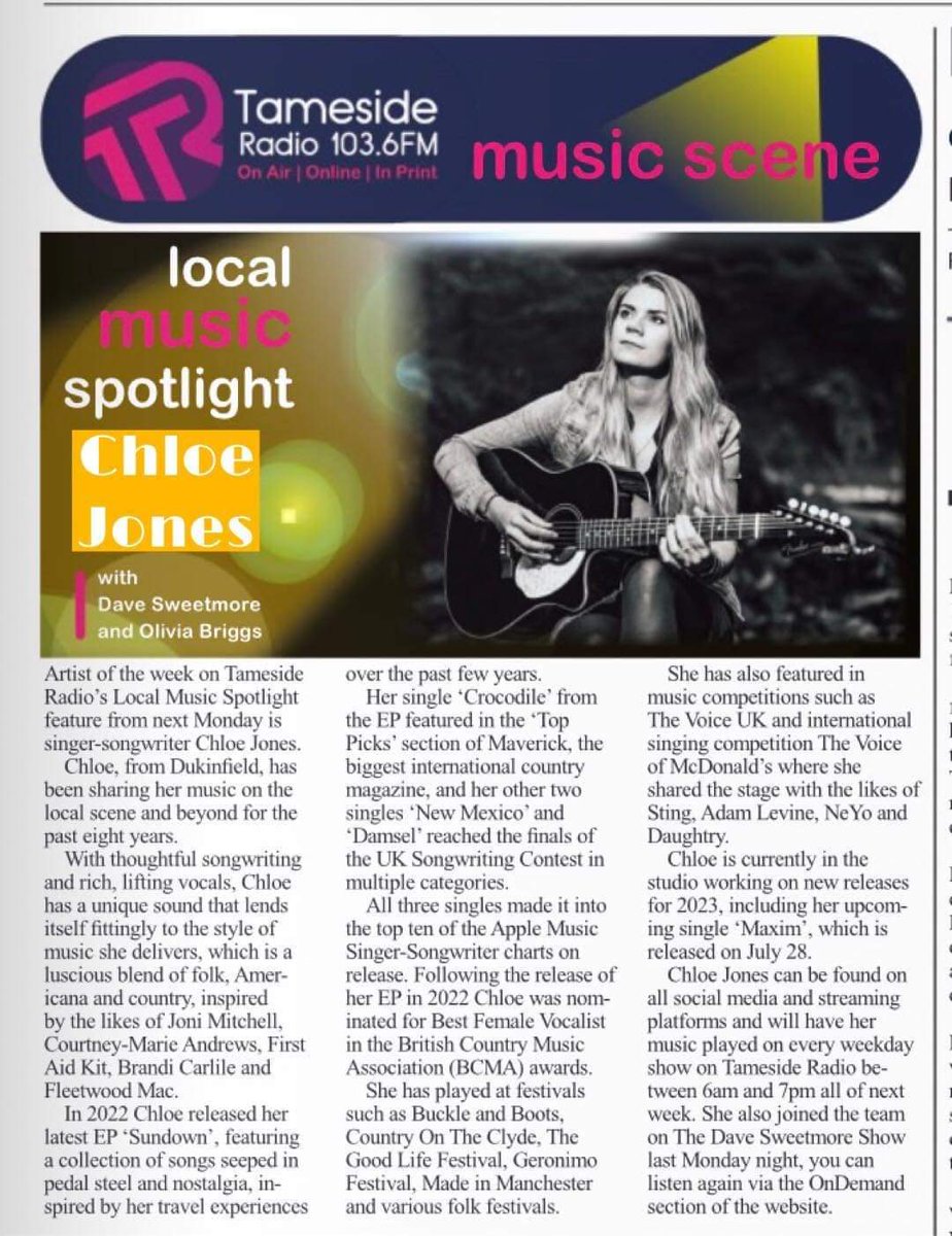Clowsterr's tweet image. I'm this week's local music spotlight on @tamesideradio 🥳 Tune in all week to hear my tunes! 

#tameside #localradio #localmusicians #localspotlight #manchestermusic