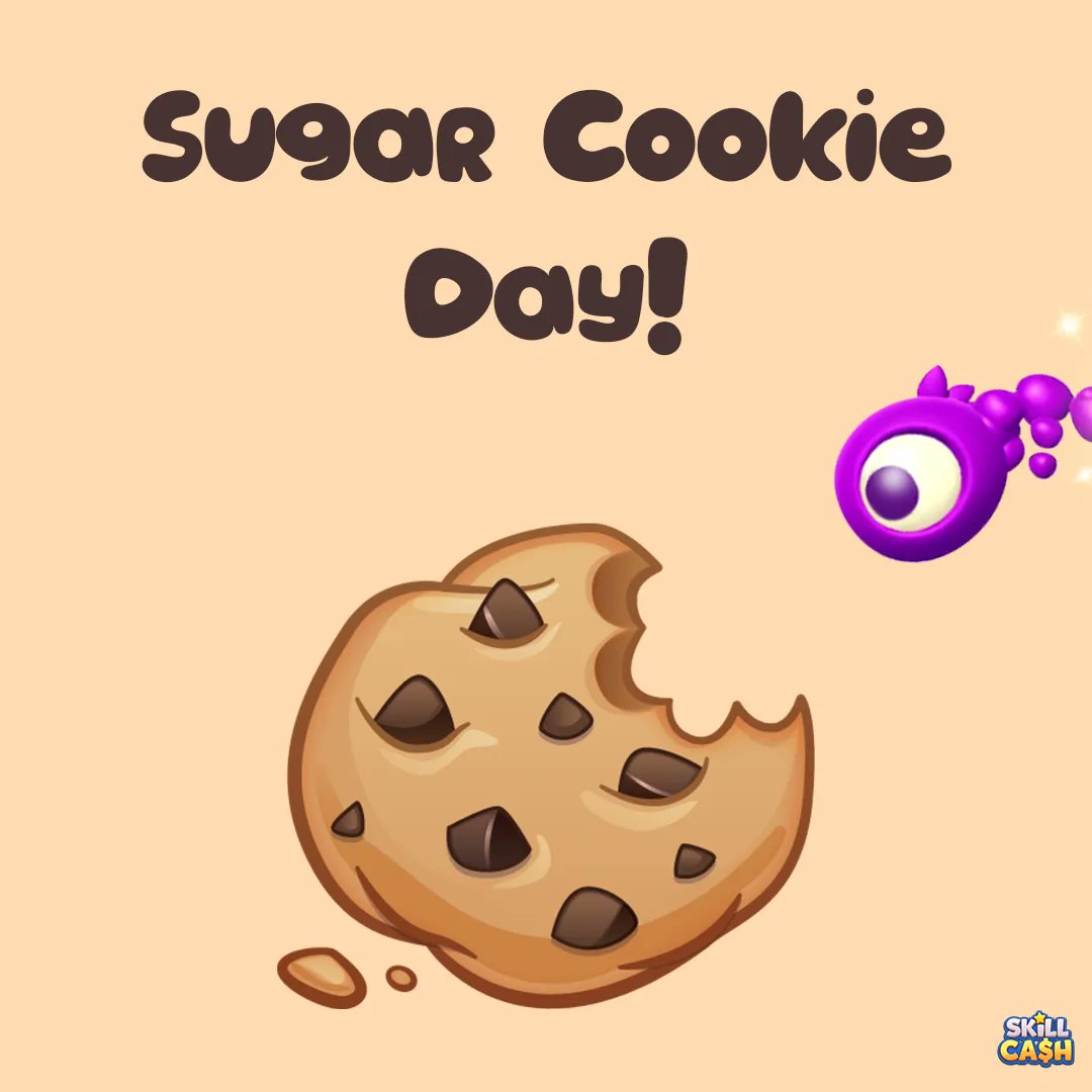 SkillCash's tweet photo. They told us it was National Sugar Cookie Day today... so we're celebrating by eating nothing but sugar cookies today. That also includes breakfast, lunch and dinner. 🍪 #sugarcookieday #skillcash https://t.co/nE7jxJvvFZ