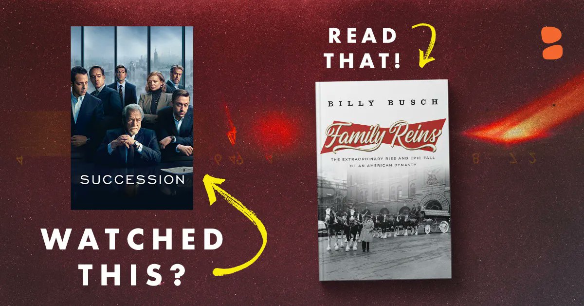BlackstoneAudio's tweet photo. Are you also binge-streaming @succession on HBO? Offering a behind-the-scenes look into the iconic Busch family behind @budweiserusa, sip on today’s #WatchThisReadThat book rec: #FAMILYREINS by @BillyBusch7!📺
Launching 8/1!
🍻Preorder: https://t.co/dLYo0mpjpp https://t.co/WYruOGXrCv