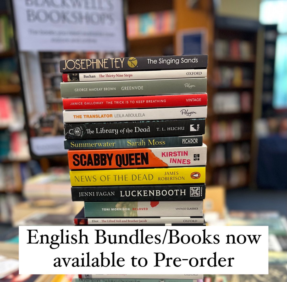 BlackwellsAbdn's tweet photo. Now available to pre-order this coming terms English Bundles. 

Available for pick up later this week or with free UK delivery to start next terms reading over the Summer. Still happy to take early orders for start of term pick up. 

Order 👇 👇👇

https://t.co/ldRzcdKUkH https://t.co/UcoGbMaqcQ